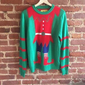 Zanygoose Elf Ugly Christmas Sweater Size Medium